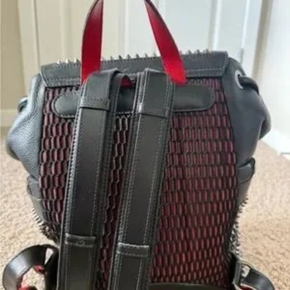 Christian Louboutin Black and Silver Studded Backpack - Picture 6 of 15